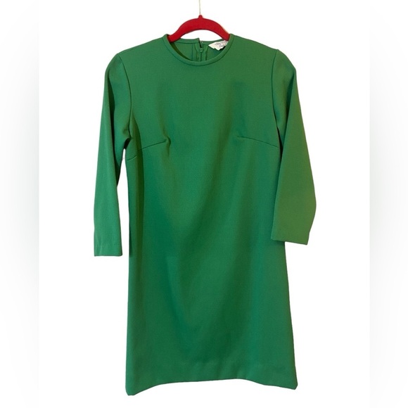 Vintage 60s Sears Kelly Green Short Mod Shift Dress - Picture 4 of 13
